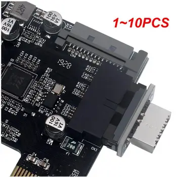1 ~ 10ШТ 20pin-19pin Конвертер USB 3.0 Внутренний Заголовок в USB 3.1 / 3.2 Type C Передний Адаптер Type E для Разъема Материнской платы ПК