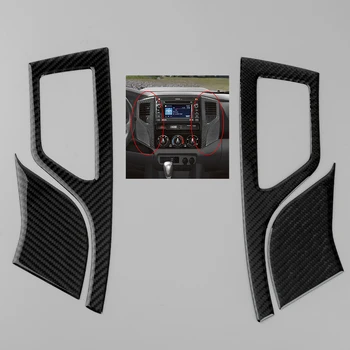 1 Пара автомобильных чехлов из черного углеродного волокна, центральных вентиляционных отверстий, накладок, наклеек, подходящих для Toyota Tacoma 2WD 2012 2013 2014 2015