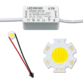 10 Комплектов Светодиодный Драйвер + Bridgelux Лампа из Бисера с Чипом AC85-265V 3 Вт 5 Вт 7 Вт 10 Вт 300 мА Комплект для Сварки Ламп для светодиодный Светильник Точечный DIY