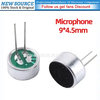 20 шт./лот DIP PinMicrophone 9* 4,5 мм 9x4.5 Емкостный электретный микрофон звукосниматель MIC