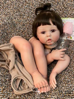 24-Дюймовая 3D-кукла-Реборн, нарисованная Эрин, реалистичная Незаконченная Кукла-Реборн, Реалистичная Кукла для новорожденных Bebe ручной работы