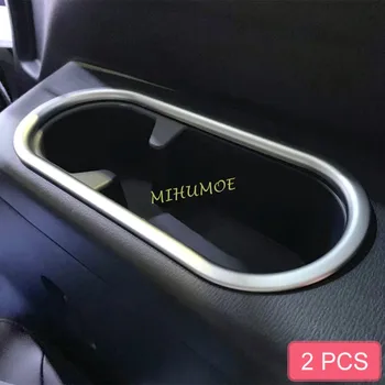 2x Матовая хромированная накладка на подстаканник заднего сиденья автомобиля для Mazda CX-9 2016-2021 гг.