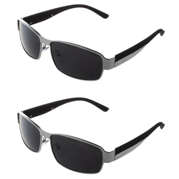 2X Модные очки для вождения, поляризованные мужские солнцезащитные очки, Спортивные очки на открытом воздухе, Серебристые