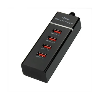 4 Порта USB Быстрое Зарядное Устройство Дорожный Адаптер 5V 3A QC 3,0 Быстрая Зарядка для Телефонов USB-КОНЦЕНТРАТОР для Мобильного телефона US Plug Черный