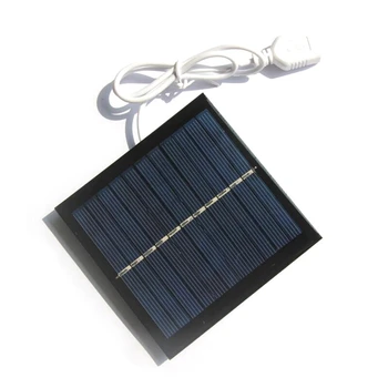 AU05 -1W 5.5V Панель Солнечных Батарей DIY Поликремниевый Солнечный Зарядный Модуль Для Преобразователя Частоты Аккумулятора 3.6V-5V