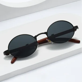 Oulylan Новые солнцезащитные очки с имитацией древесины в стиле ретро, мужские солнцезащитные очки в круглой оправе, женские модные эллиптические очки UV400