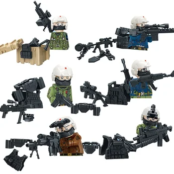 Детские игрушки Фигурки солдат SAS Special Air Force, модель снаряжения Воина, Набор оружия, строительный блок, костюм, подарки на День рождения