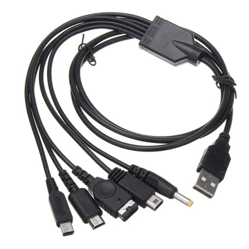 Для кабеля 1,2 м Быстрая зарядка 5 в 1 USB игровое зарядное устройство шнур провод для Nintendo New 3DS XL NDS Lite NDSI LL Wii U GBA PSP