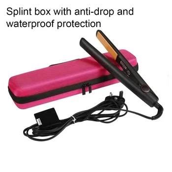 Красная сумка для выпрямления волос и удобные инструменты для волос Безопасная сумка для хранения простого выпрямителя