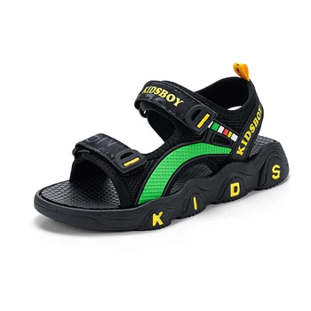 Летние детские сандалии 5-12 лет, дышащие сандалии для мальчиков, Мягкая Удобная детская обувь, Уличные пляжные детские легкие сандалии