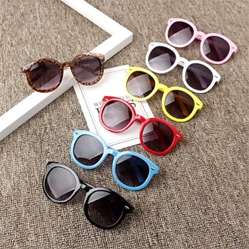 Модные детские солнцезащитные очки в круглой оправе с защитой от ультрафиолета UV400, солнцезащитные очки для рисовых ногтей с металлической стрелкой, детские очки для активного отдыха