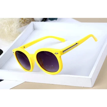 Модные детские солнцезащитные очки в круглой оправе с защитой от ультрафиолета UV400, солнцезащитные очки для рисовых ногтей с металлической стрелкой, детские очки для активного отдыха
