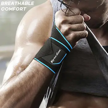 Мужской браслет Kyncilor для поддержки запястья, обертывания для запястий, силиконовый нескользящий протектор для бадминтона, фитнеса, тяжелой атлетики