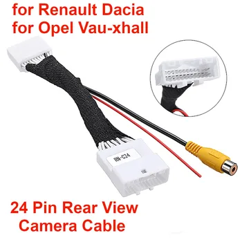 Парковочная камера заднего вида 24-контактный оригинальный видеоадаптер RCA-кабеля для Renault Dacia для Opel Vau-xhall
