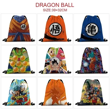 Полноцветный карман на шнурке вокруг Dragon Ball Monkey King Мультфильм Аниме Beam Mouth Рюкзак Сумка для хранения рюкзака на шнурке