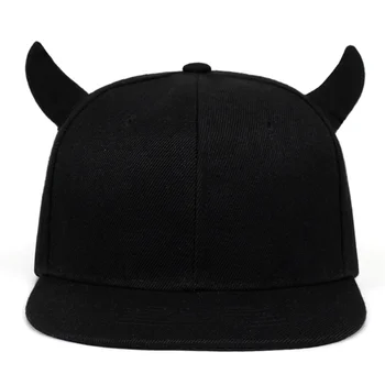 поступление бейсболки унисекс с рогами snapback, регулируемые хлопковые шляпы в стиле хип-хоп, модные кепки, уличные кепки, шляпы