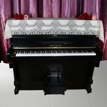 Пылезащитные кружевные чехлы для пианино, высококачественное кружево, украшающее крышку пианино, ткань, Влагостойкая жаккардовая отделка мебели