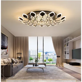 Хрустальный потолочный светильник Современная простая атмосфера Бытовая светодиодная лампа для ресторана Nordic Villa Crystal Lamp