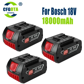 100% Оригинальная Аккумуляторная батарея 18V18000mAh для Bosch 18V18.0Ah Резервного Копирования Портативной Замены BAT609 С Индикаторной Лампочкой + Зарядное устройство 3A