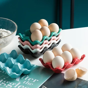 1шт 6 сетки держатель для яиц керамическая противоскользящая яйца коробка холодильник противоударный держатель для яиц коробка для хранения домашнего хранения организации