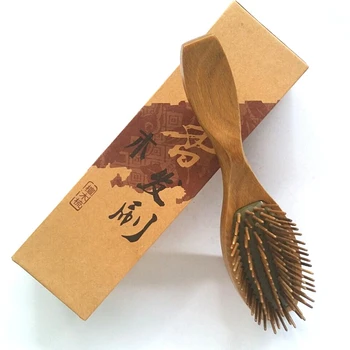 2 шт. Деревянная расческа для массажа волос ручной работы, A & B