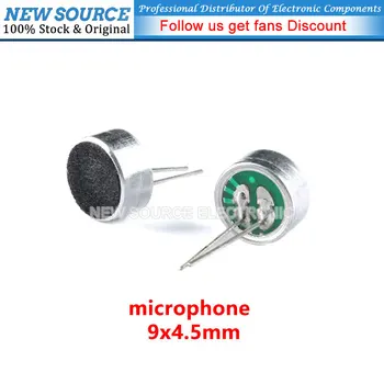 20 шт./лот DIP PinMicrophone 9* 4,5 мм 9x4.5 Емкостный электретный микрофон звукосниматель MIC