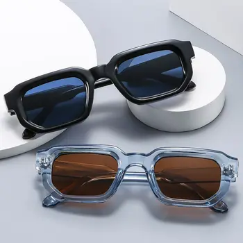 2023 Новые модные ретро маленькие квадратные солнцезащитные очки для женщин и мужчин в стиле панк, винтажные модные солнцезащитные очки с защитой UV400