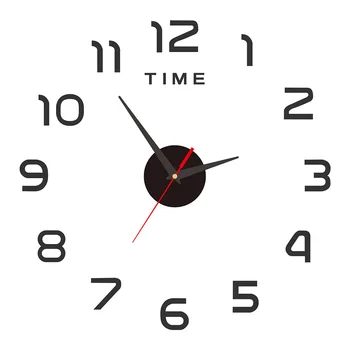 2023 Современный дизайн Настенные часы 3D DIY Кварцевые часы Бесшумный Указатель Настенные Часы Акриловые Зеркальные Наклейки Декор для дома в гостиной