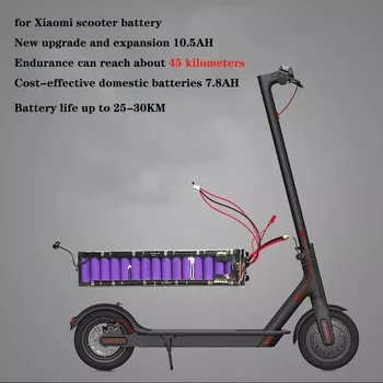 36V 7.8ah/10.5ah 10S3P 18650 Аккумуляторная батарея с приложением для Xiaomi M365 Ninebot Segway Scooter Ebike Велосипед Внутри с 20A BMS