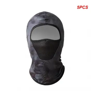 5ШТ мужской велосипедный быстросохнущий головной убор, Тактическая камуфляжная Балаклава, Сетчатая маска для лица с рисунком пустынного питона для отдыха Baotou