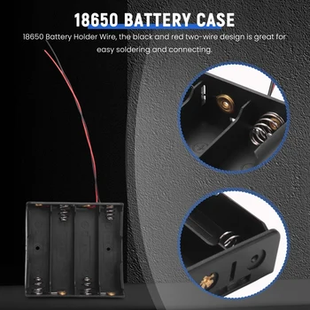 ABGZ-12PCS Комплект Батарейных Держателей 18650 С Проводным Чехлом Для Батарейных Держателей Серии 3.7V, 1/2/3/4 X 3.7V DIY Коробки Для хранения Батареек