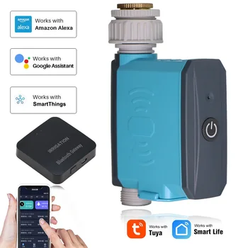 Wi-Fi Bluetooth Таймер полива сада IP67 Автоматический контроллер воды для капельного орошения Умный дом Google Assistant Статистика расхода