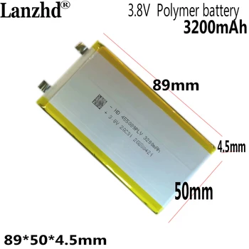 Батарея 3,8 В, литий-полимерные аккумуляторы емкостью 3200 мАч Для планшетных ПК, Power Bank, аккумулятор мобильного телефона 455089