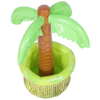 Ведерко для льда в форме кокосовой пальмы Уличное ведерко из ПВХ для пляжной вечеринки