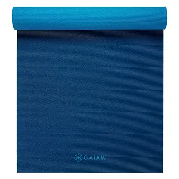 Высококачественный 2-цветной коврик для йоги, Темно-синий, 5 мм