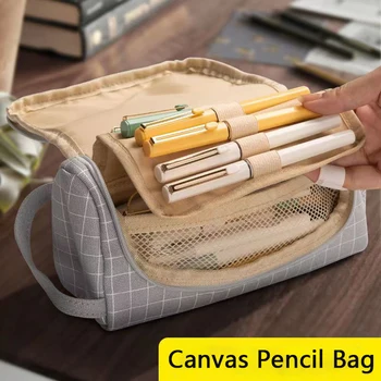 Высококачественный джинсовый цветной холщовый пенал, сумка для хранения школьных принадлежностей, милая детская ручка, студенческая канцелярская сумка, переносная сумка для карандашей
