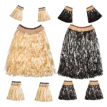 Гавайская юбка, Гавайская юбка, эластичная женская юбка из гавайской травы для вечеринок, фестивалей, карнавальных наряжаний