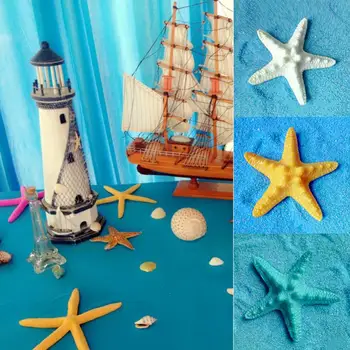 Главная 5шт Орнамент в виде Морской звезды из смолы Пляж Океан Морская Звезда Настенное Украшение для вечеринки