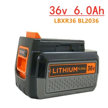 Для Black Decker 36v/40V 6000mAh Литий-Ионная Аккумуляторная Батарея Для Электроинструмента LBXR36 BL2036 LBX2040 LST136 LST420 Садовые Инструменты