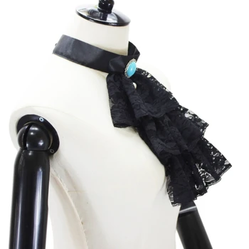 Женская Съемная Кружевная накидка с оборками и фальшивым воротником в готическом викторианском стиле F3MD