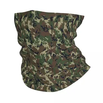 Камуфляжный узор Woodland Forest, гетры для шеи, мужская Женская солнцезащитная маска для лица, зимняя армейская тактическая камуфляжная бандана, шарф для лыж