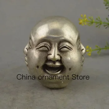 Китайская Старая Резьба По Белой Меди Буда Аватар