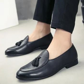 Кожаная обувь, мужская дышащая деловая повседневная обувь для пап среднего и пожилого возраста, кожаная обувь для папы, мужская обувь для отца с мягкой подошвой.