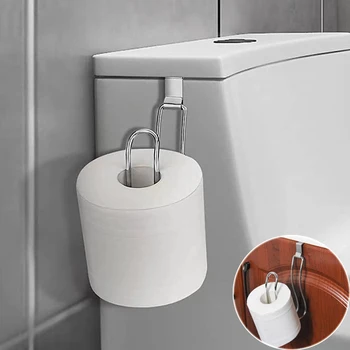 Многофункциональный железный держатель для туалетной бумаги, настенный держатель для рулонной бумаги, полка для ванной комнаты, Простая Кухонная упаковка, полка для хранения пластиковых пакетов