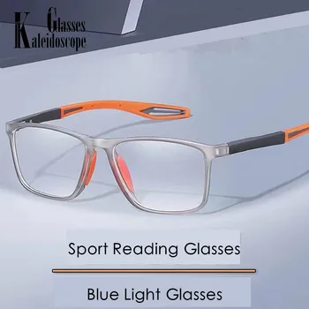 Мода TR90 Анти-Синий Свет Очки Для Чтения Женщины Мужчины Квадратные Очки Для Пресбиопии Компьютерные Мужчины Дальнозоркость Диоптрий От + 1,0 До + 4,0