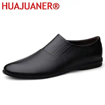 Мужская обувь с минималистичным дизайном, весенне-осенний стиль, обувь в горошек, высококачественная мужская обувь из натуральной кожи, обувь для вождения на мягкой подошве