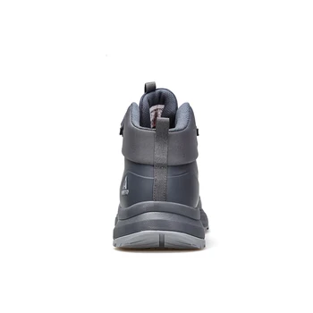 Мужские ботинки на платформе HUMTTO, водонепроницаемые рабочие резиновые ботильоны для мужчин, зимние черные кроссовки, роскошная дизайнерская рабочая защитная обувь