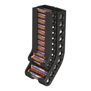 Настенный держатель батарейки типа АА, прочный Органайзер для хранения батареек в гараже или на кухне, 10 батареек типа АА и 10 батареек типа ААА