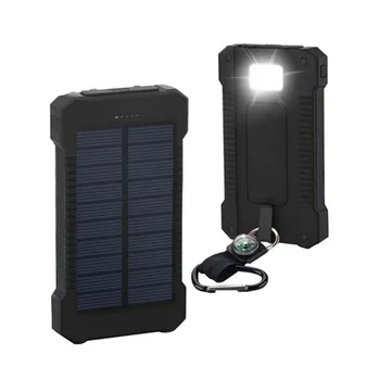 Новый внешний аккумулятор емкостью 200 Ач, солнечный аккумулятор, фонарик LEDSOS, быстрая зарядка, портативный водонепроницаемый Powerbank для смарт-мобильного телефона
