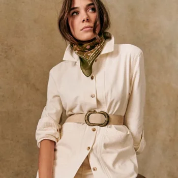 Новый модный многоцветный металлический кожаный ремень с тиснением в стиле ретро для женщин